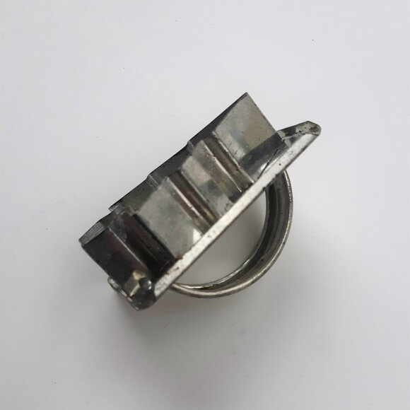 VTG Tin Metal Cookie Cutters Farmhouse Christmas Lot of 20 Tart Tins Soldered - Picture 3 of 15